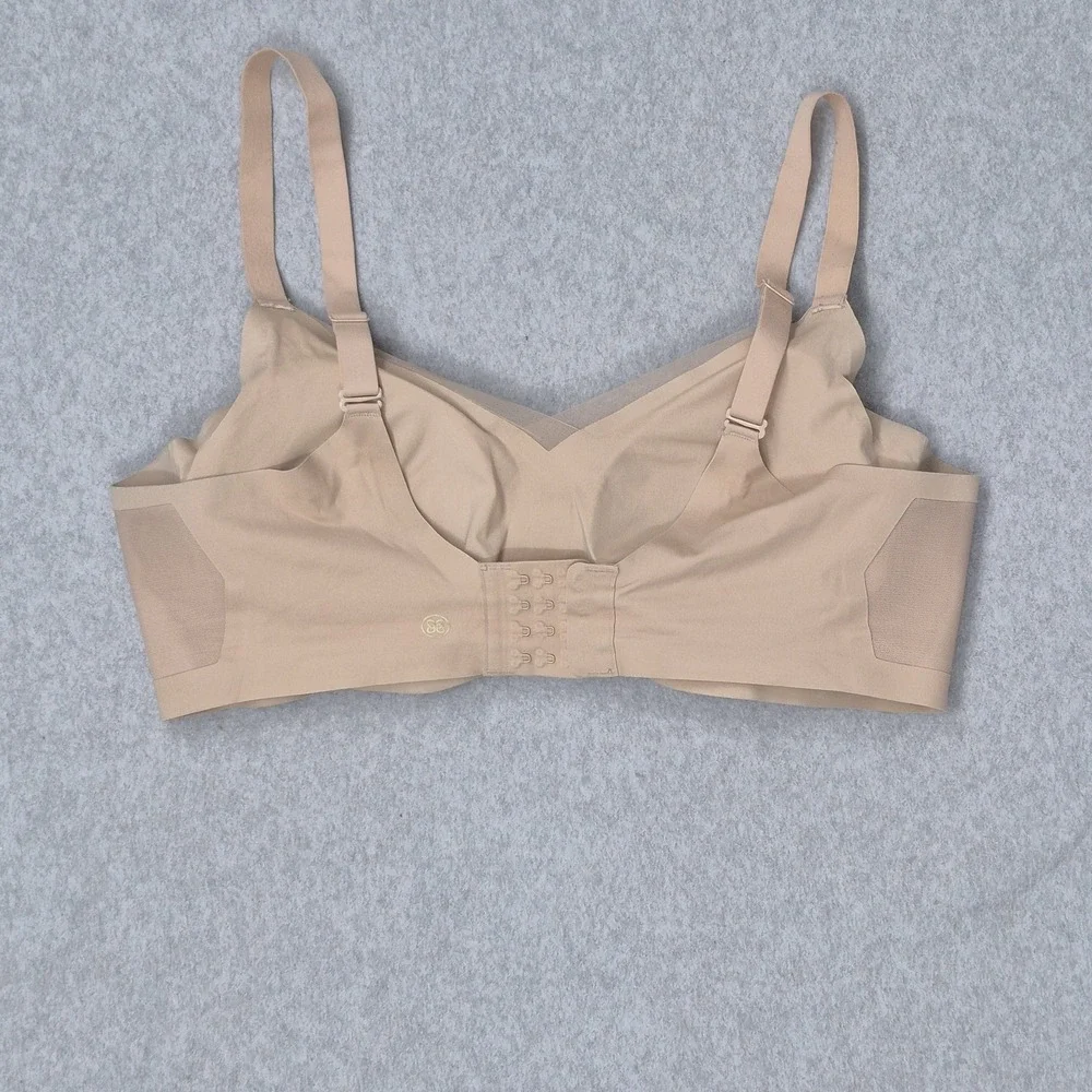 Honeylove Women Bra 1X Beige Crossover Wireless Strap Adjustable